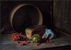 ..... Этюд с рябиной и тыквой .....